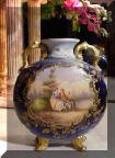 Royal Rudolstadt Cobalt Blue and Gold Vase