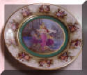 Austrian Beehive Style Hand Painted Figural Plate Cherubs and Angels
