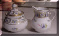 Schumann Bavaria Forget Me Not Demitasse Sugar and Creamer