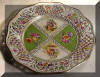 Schumann Bavaria Green Panel Luncheon Plate Reticulated