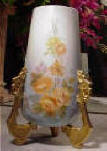 Hand Painted Vase Signed American China Painter