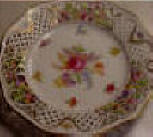 Schumann Chateau Style Dresden Flowers Reticulated Plate